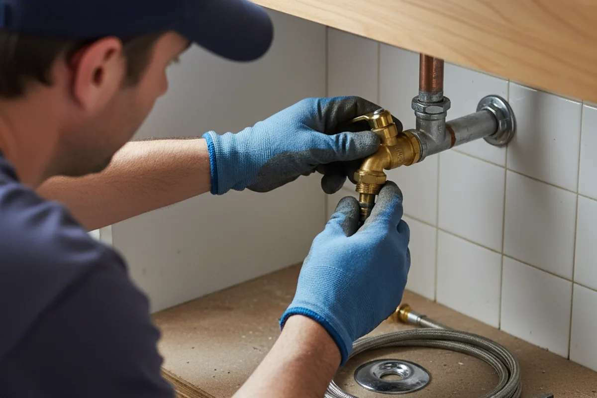 Shutoff valve and fitting work during Emergency Plumbing in Three Oaks